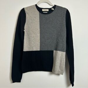 Valerie Stevens Cashmere Color Block Sweater Small